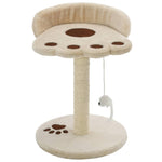 Cat Tree with Sisal Scratching Post 40 cm Beige and Brown