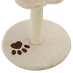 Cat Tree with Sisal Scratching Post 40 cm Beige and Brown