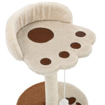 Cat Tree with Sisal Scratching Post 40 cm Beige and Brown