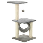 Cat Tree with Sisal Scratching Posts 65 cm Grey