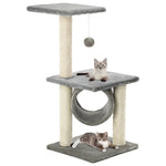 Cat Tree with Sisal Scratching Posts 65 cm Grey