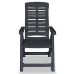Reclining Garden Chairs 6 pcs Plastic Anthracite