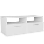 TV Cabinets 2 pcs Chipboard White