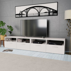 TV Cabinets 2 pcs Chipboard White
