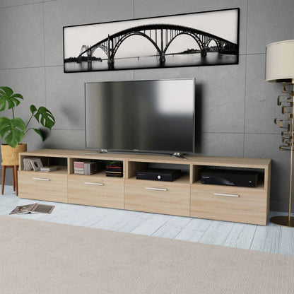 TV Cabinets 2 pcs Chipboard Oak