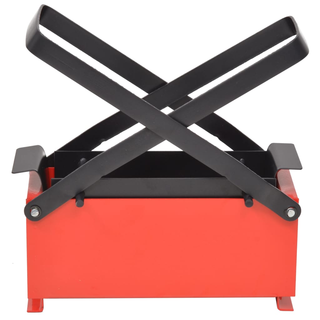 Paper Log Briquette Maker Steel- Black and Red