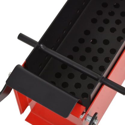 Paper Log Briquette Maker Steel- Black and Red