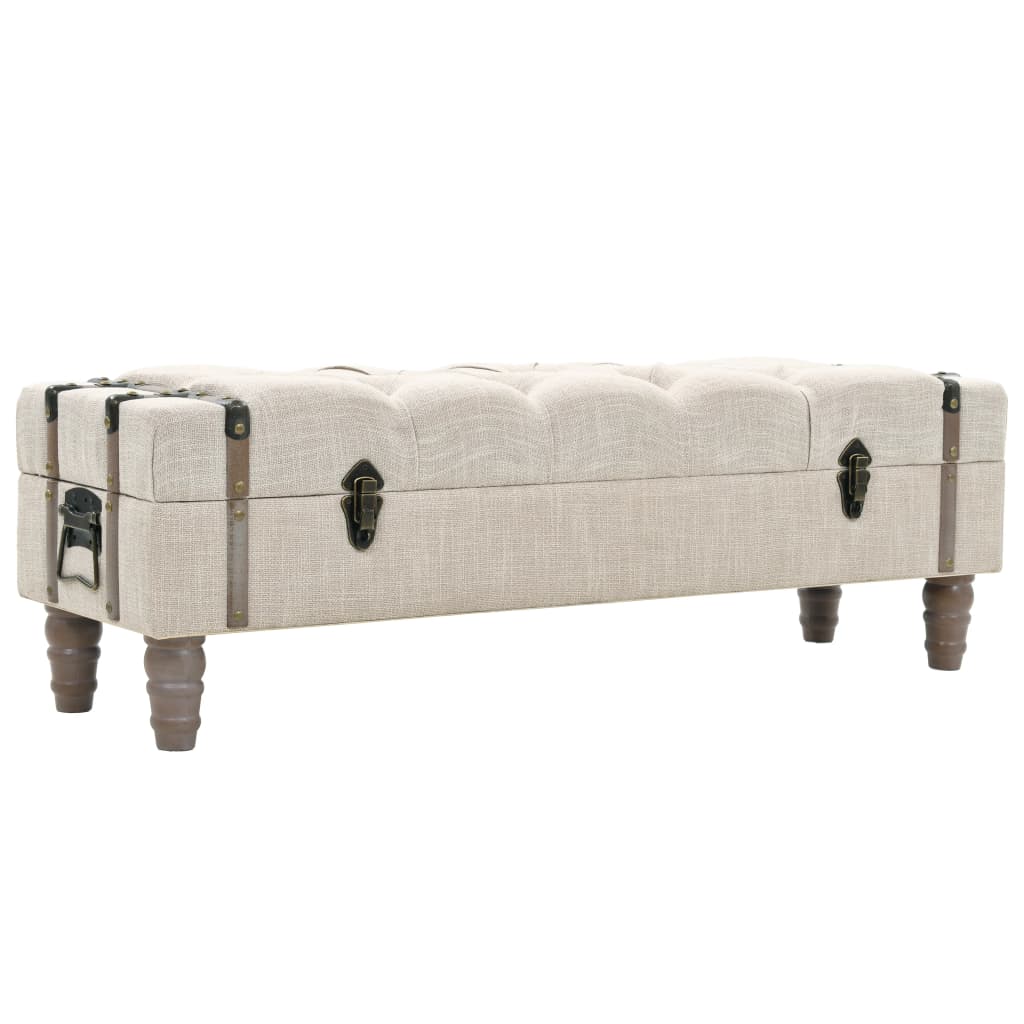 Storage Bench Solid Wood and Steel