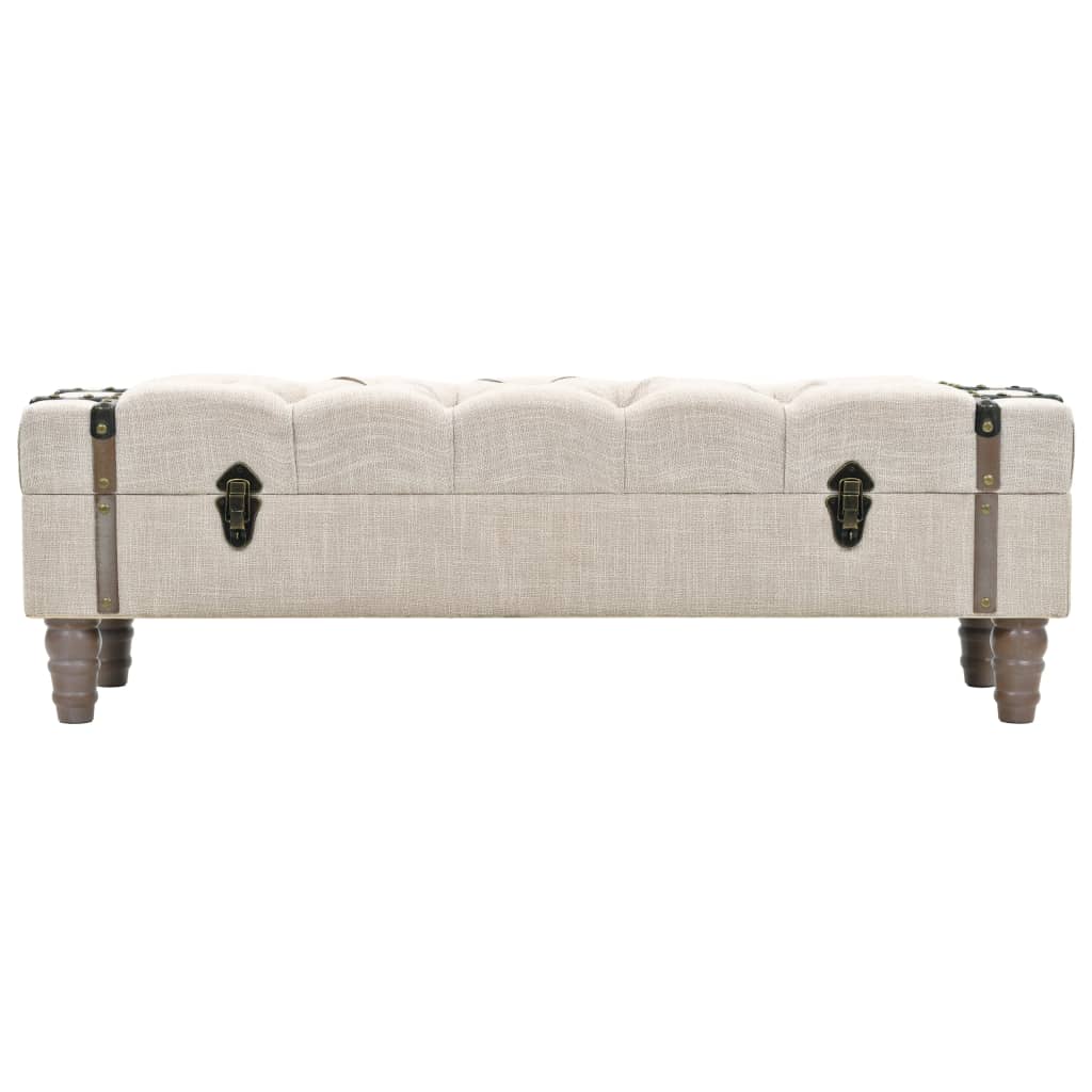 Storage Bench Solid Wood and Steel