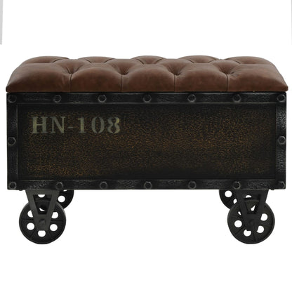 Storage Bench Solid Wood and Artificial Leather