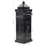 Aluminium Pillar Letterbox Vintage Rustproof | HomeAndLiving