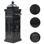 Aluminium Pillar Letterbox Vintage Rustproof | HomeAndLiving
