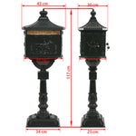 Vintage Pedestal Letterbox Cast Aluminium Green | HomeAndLiving