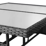 Garden Table (Black ) Poly Rattan