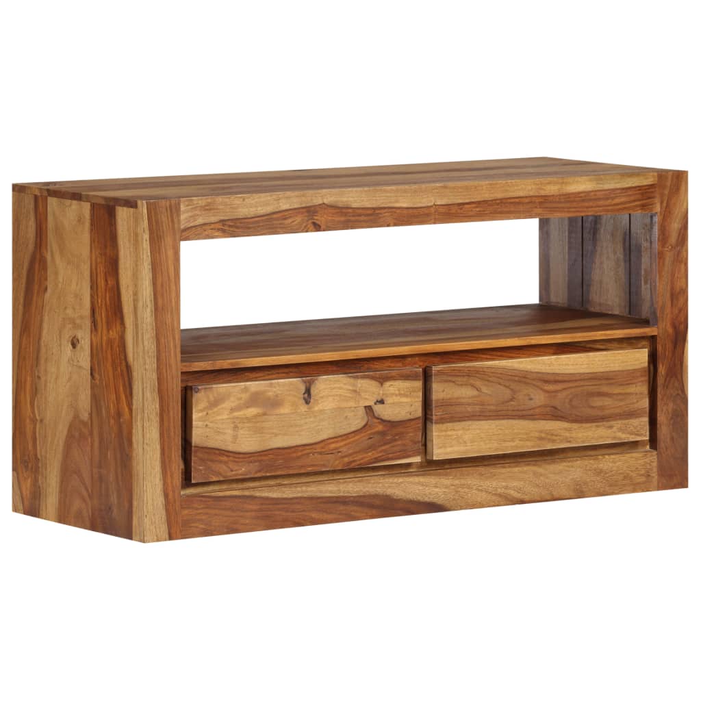 TV Cabinet Solid Sheesham Wood - 80×30×40cm