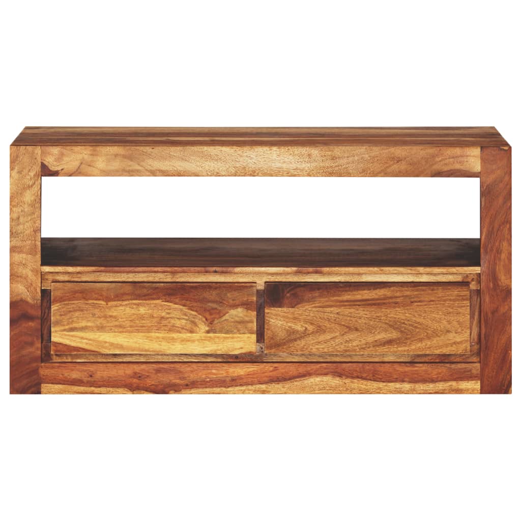 TV Cabinet Solid Sheesham Wood - 80×30×40cm