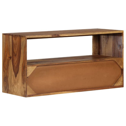 TV Cabinet Solid Sheesham Wood - 80×30×40cm