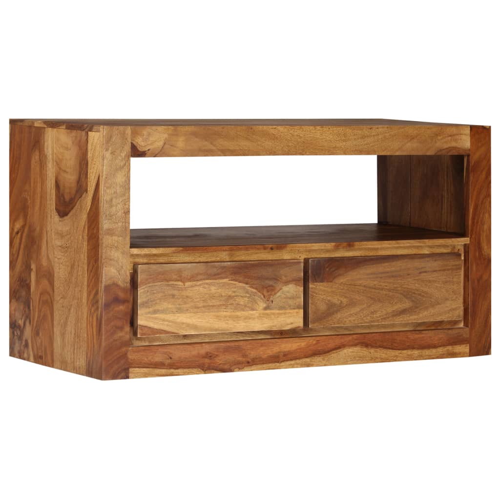 TV Cabinet Solid Sheesham Wood - 80×30×40cm