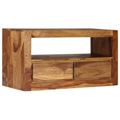 TV Cabinet Solid Sheesham Wood - 80×30×40cm