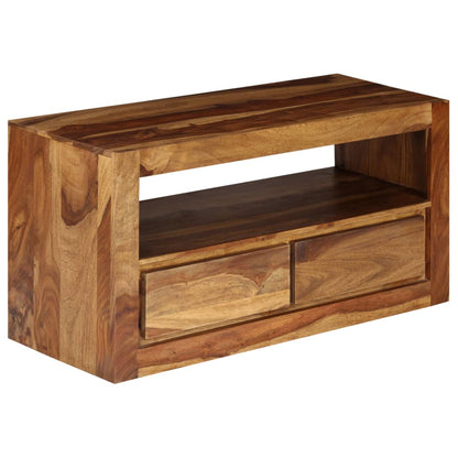 TV Cabinet Solid Sheesham Wood - 80×30×40cm