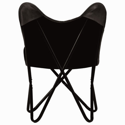 Butterfly Chair Black Kids Size Real Leather