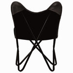 Butterfly Chair Black Kids Size Real Leather