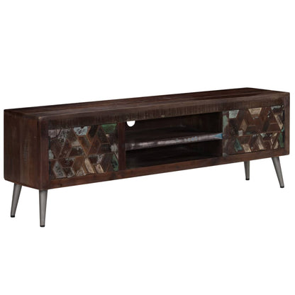 TV Cabinet Solid 1 Shelf Reclaimed Wood