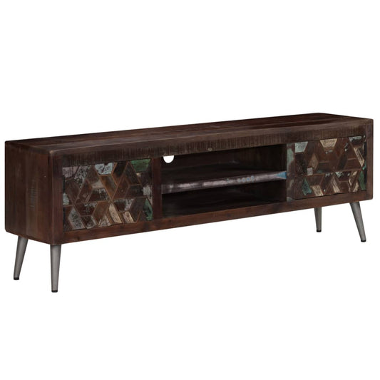 TV Cabinet Solid 1 Shelf Reclaimed Wood