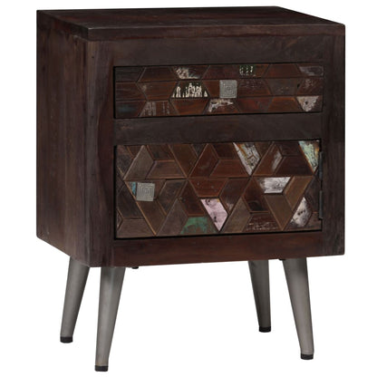Bedside Table Cabinet Solid Reclaimed Wood