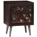 Bedside Table Cabinet Solid Reclaimed Wood