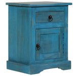 Bedside Table Solid Mango Wood Blue