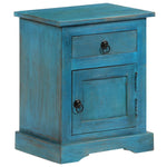 Bedside Table Solid Mango Wood Blue