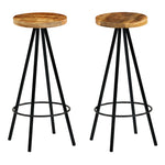 Bar Chairs 2 pcs Solid Mango Wood