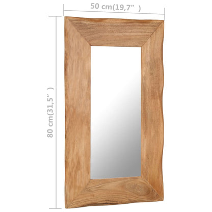 Cosmetic Mirror Solid Acacia Wood - 50×80cm