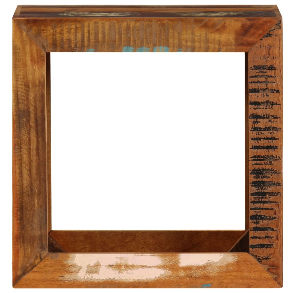 Stool 40x30x40cm Solid Reclaimed Wood Rustic Wooden Seat Living Room