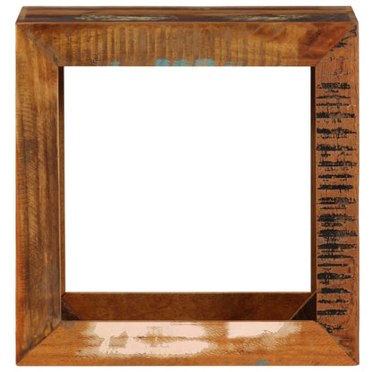 Stool 40x30x40cm Solid Reclaimed Wood Rustic Wooden Seat Living Room