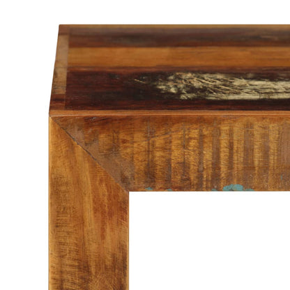 Stool 40x30x40cm Solid Reclaimed Wood Rustic Wooden Seat Living Room