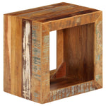 Stool 40x30x40cm Solid Reclaimed Wood Rustic Wooden Seat Living Room