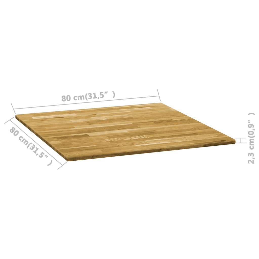 Table Top Wood Square oak