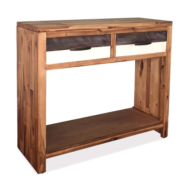  Console Table Solid Acacia Wood