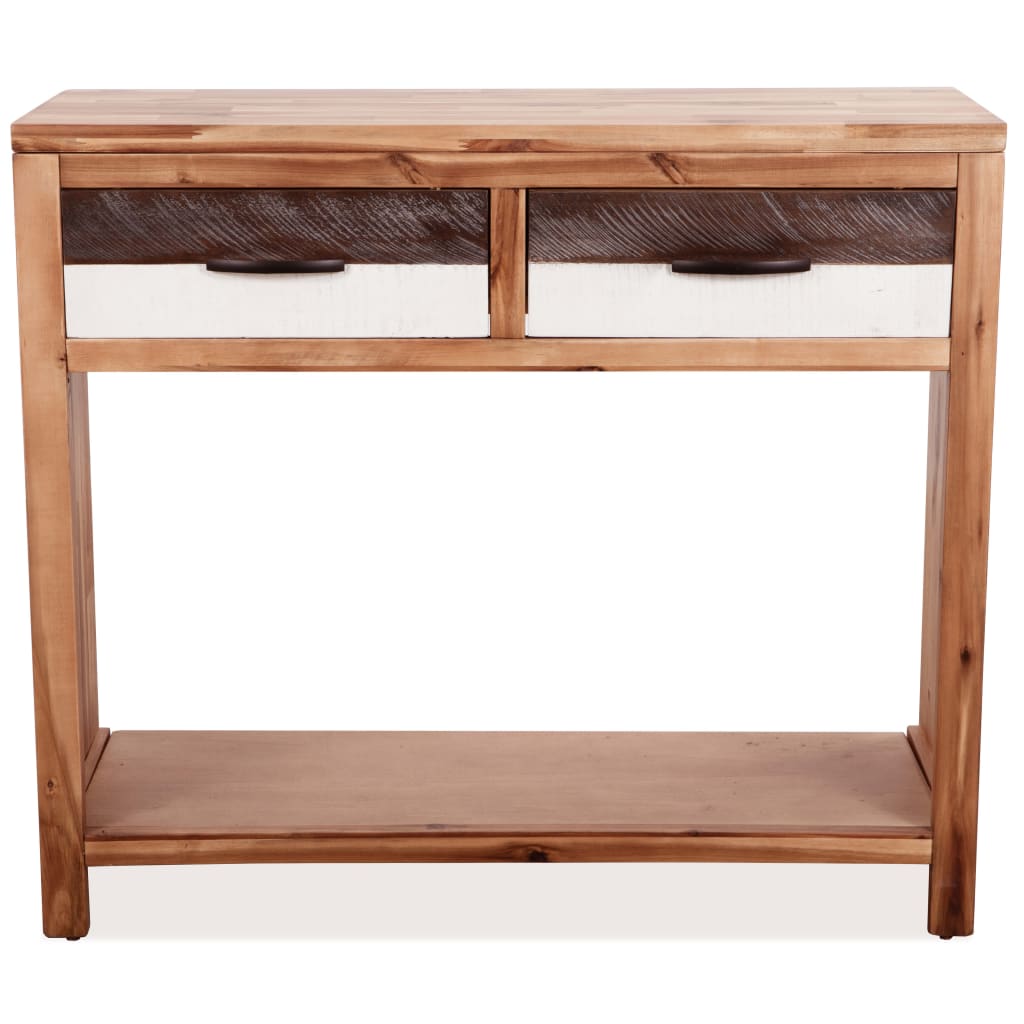 Console Table Solid Acacia Wood - 86×30×75cm