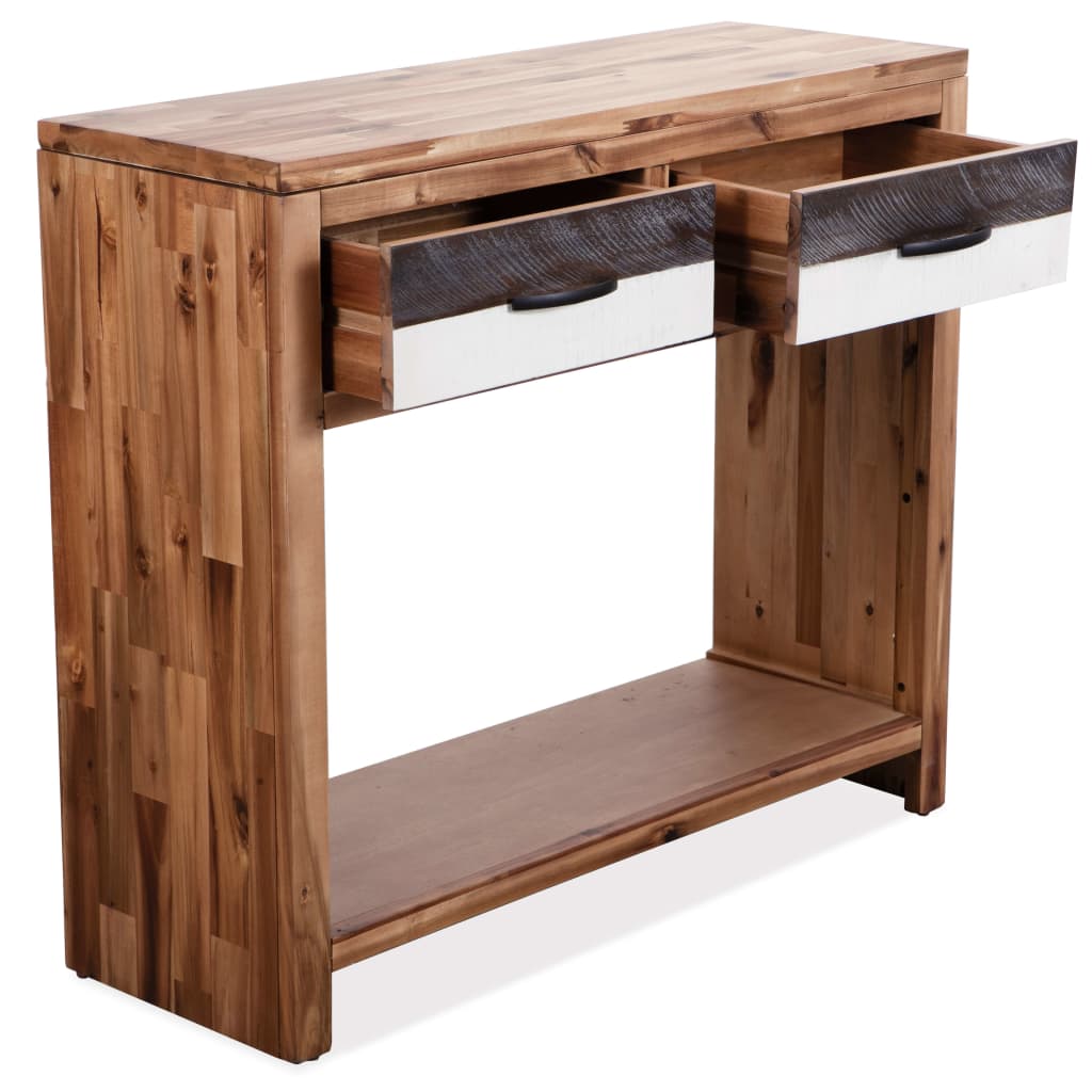 Console Table Solid Acacia Wood - 86×30×75cm