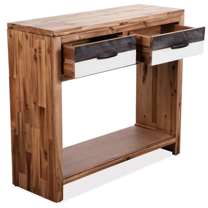 Console Table Solid Acacia Wood - 86×30×75cm