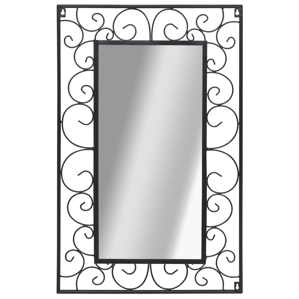 Wall Mirror  durable Rectangular Black
