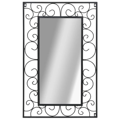 Wall Mirror  durable Rectangular Black