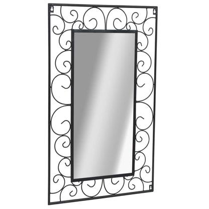 Wall Mirror  durable Rectangular Black