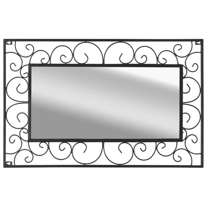 Wall Mirror  durable Rectangular Black