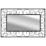 Wall Mirror  durable Rectangular Black