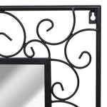 Wall Mirror  durable Rectangular Black