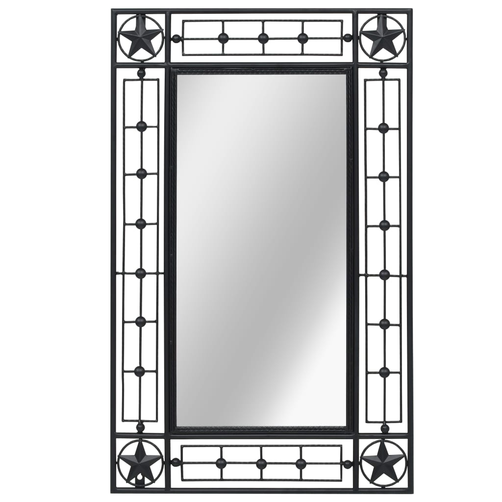 Wall Mirror Rectangular Black - 50×80cm